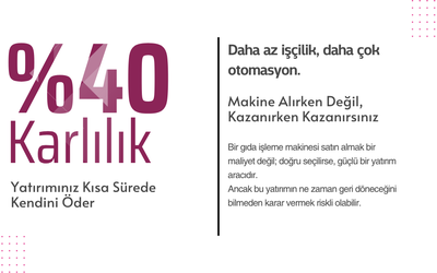 Makinelerimizle Üretim Fireleri %40 Azalır